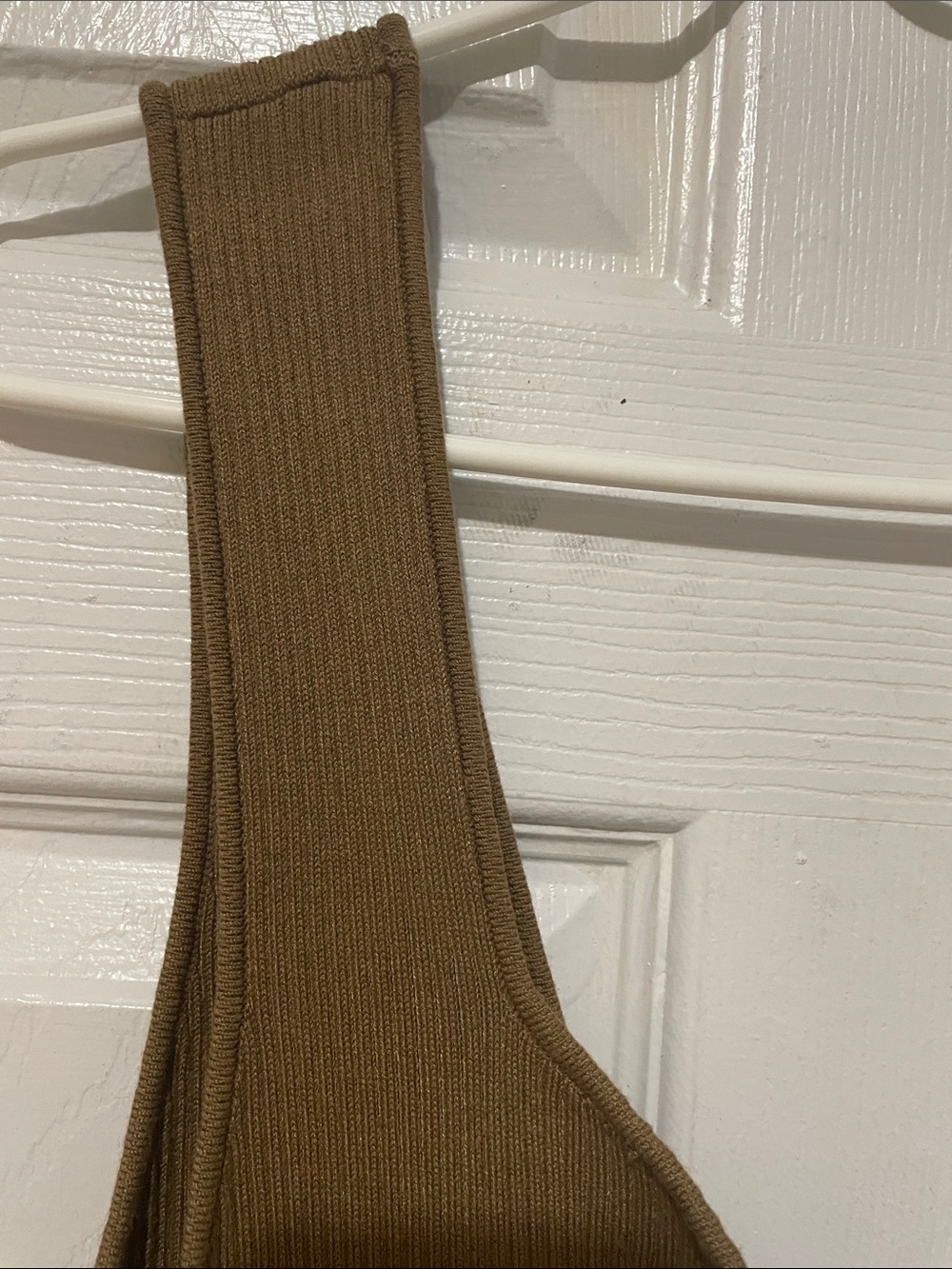 H&M Ribbed Scoop Midi Dress in Brown - Picture 6 of 6